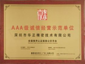 AAA級誠信經(jīng)營示范單位